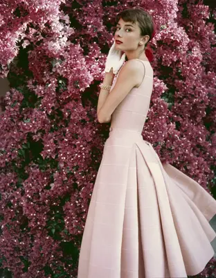 audrey hepburn pink dress