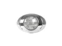 3005AC | 3 inch Amber Oval LED Marker Lamp with Chrome Bezel