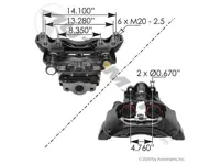 Air Disc Brake Caliper | Bendix ADB22XLT | Axial A | Right Hand