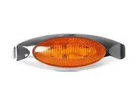 Marker Lamp | 6.6 Inch Oblong LED with Reflex Lens and Chrome Bezel | Amber