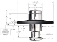 KP-T-880-C | SAF-Holland Double Spool Series Kingpin | 2 Inch