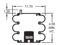 W01-358-7990| Firestone Air Spring | Triple Convoluted | 38