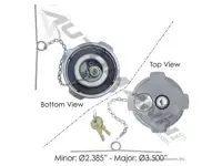 JKIANTECH 3" 1/4 Diesel Fuel Cap Compatible With Freightliner Cascadia Columbia
