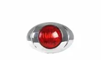 3005 3 inch Red Oval LED Marker Lamp with Chrome Bezel