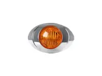 3005A 3 inch Amber Oval LED Marker Lamp with Chrome Bezel