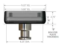 Holland Replaceable Series Kingpin | 2 Inch | 3/8 inch Bolster Plate